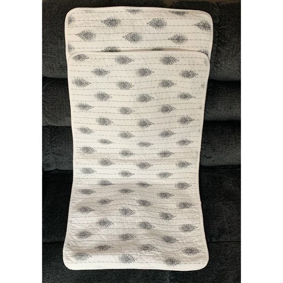 Tahari Bedding Tahari Home Quilted King Size Pillow Shams Gray And